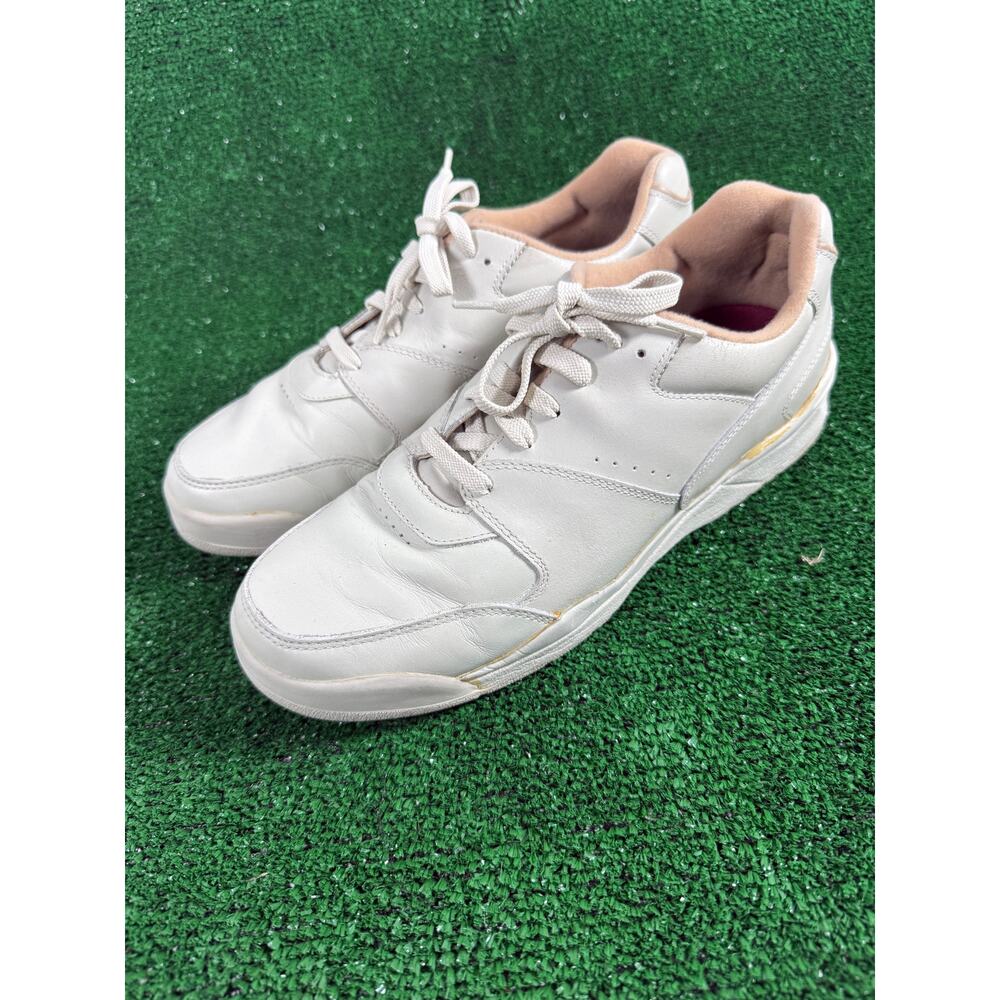 Rockport Men's Leather Walking Shoes Beige Comfort Casual Size 9 Wide